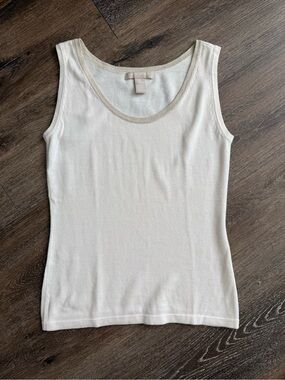 Banana Republic Cream Scoop Neck Tank Top